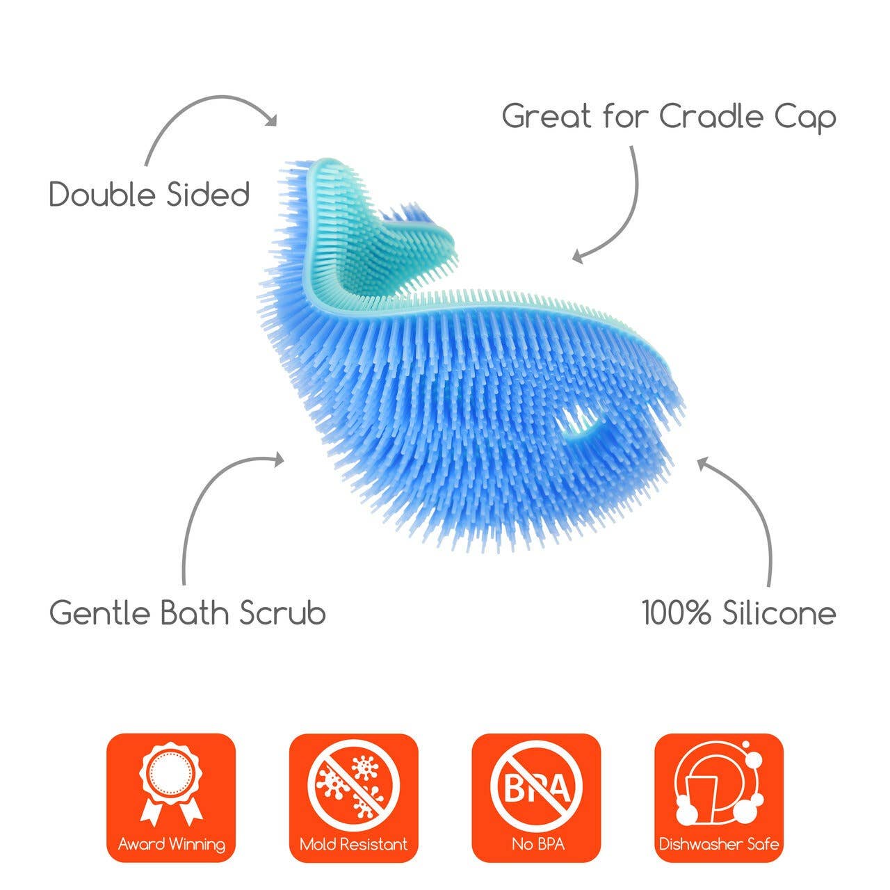 Silicone Sensory Brush Fun Fish Shape